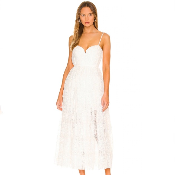 Sau Lee Moira Lace Maxi Dress